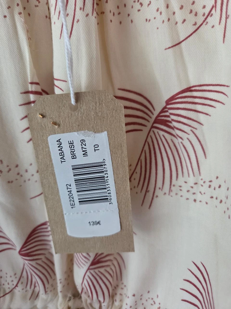 Des Petits Hauts Long Cotton Cream Dress Size XS-S new bohemian summer beach vacation – photo 6